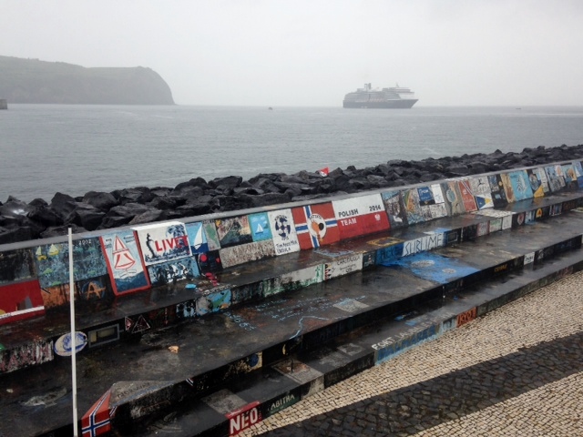 Dockside artwork in Horta