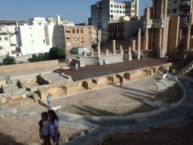 Leah on Roman stage in Cartagena