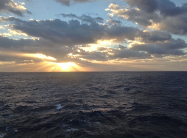 Shipboard sunrise