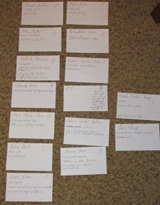 Notecards for hikers