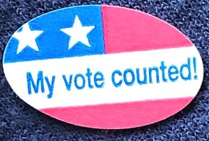 My vote counted sticker